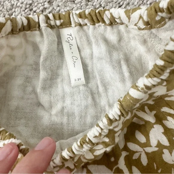 Rylee + Cru Long Sleeve Bubble Romper Ditsy Floral Gold Toddler Girl Sz 2-3 - Picture 4 of 6